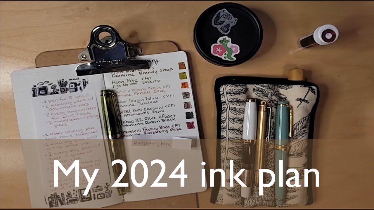 My 2024 ink plan and January currently inked
