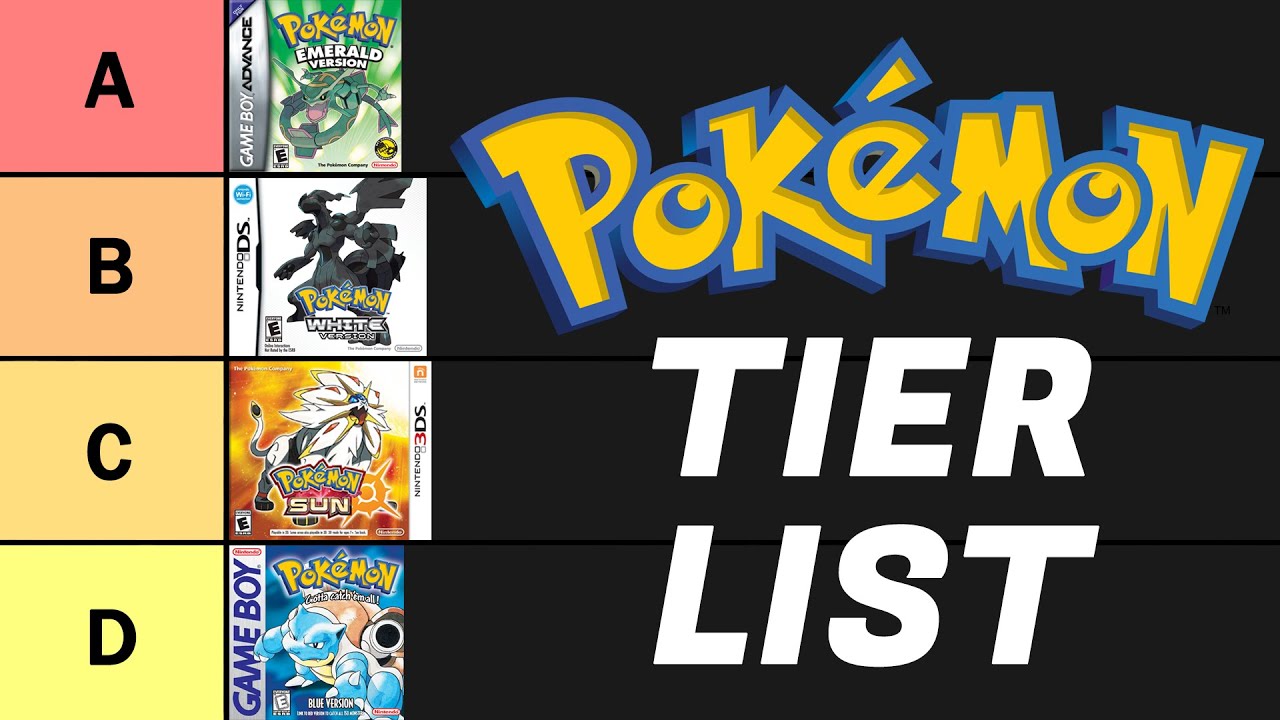 Pokemon Game Tier List - Ranking All The Main Series Pokemon Games