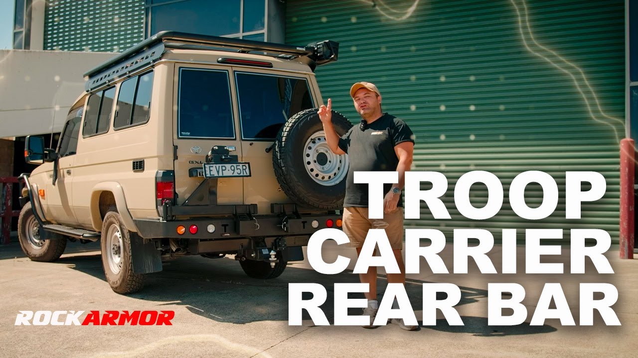 Troop Carrier Rear Bar Wheel Carrier (Suits 75/78 Series Landcruiser)