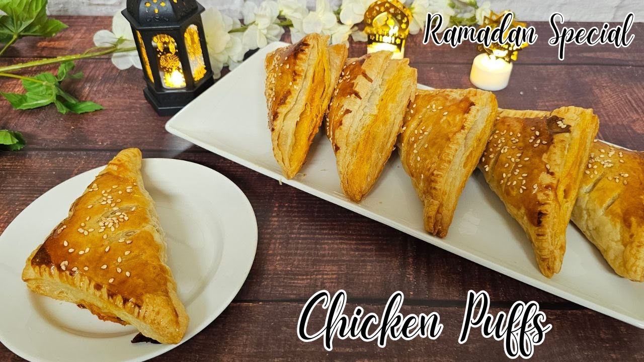 Chicken Puff | Crispy & Flaky Chicken Puff Pastry | Easy Ramadan Special Snack