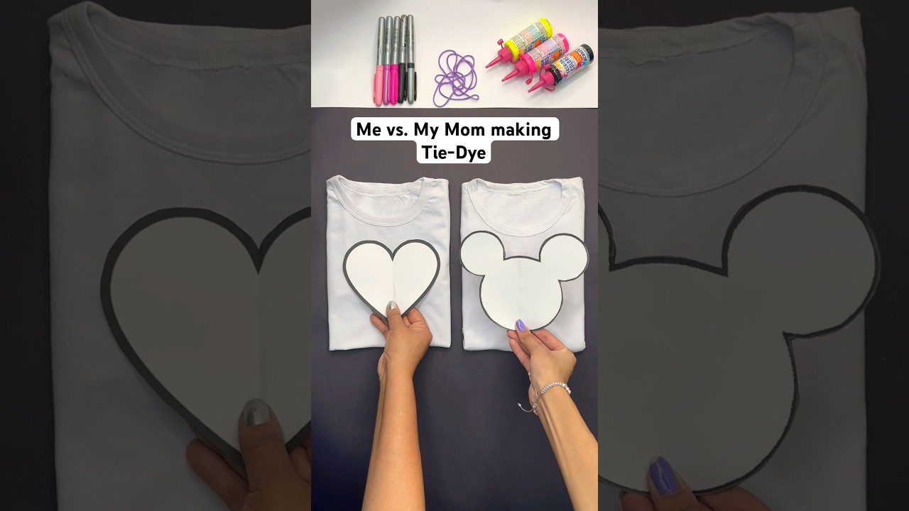 Rate my mom&rsquo;s Tie-Dye from 1 to 1000 😍💖 #shorts #diy #craft #artist #tutorial #painting #art
