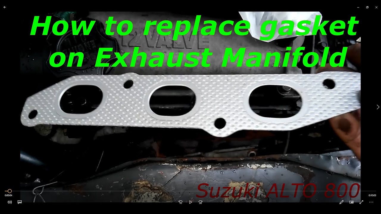 Replace gasket on exhaust manifold