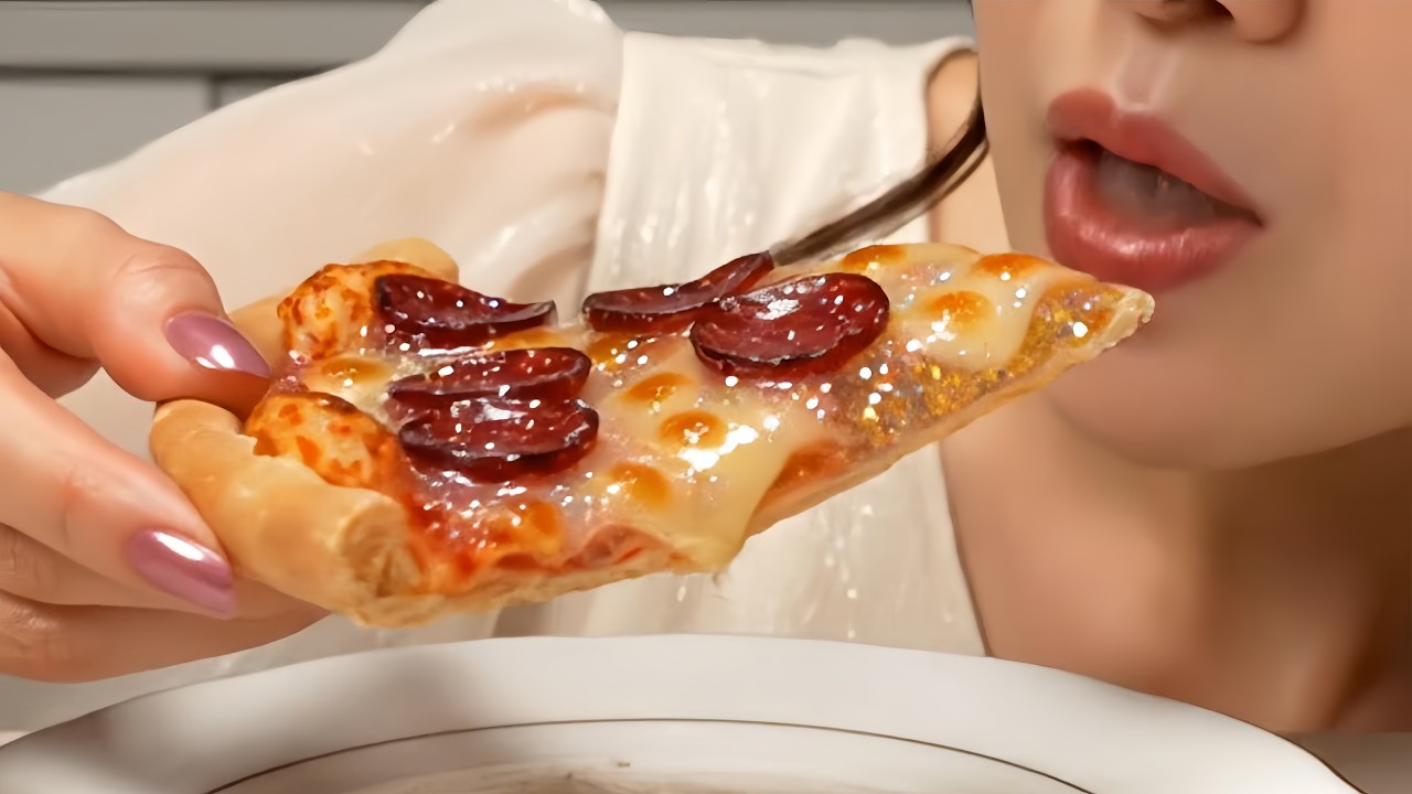 ASMR Pizza Making | Crystal Glass Pepperoni Pizza ✨ | No Talking | 4K