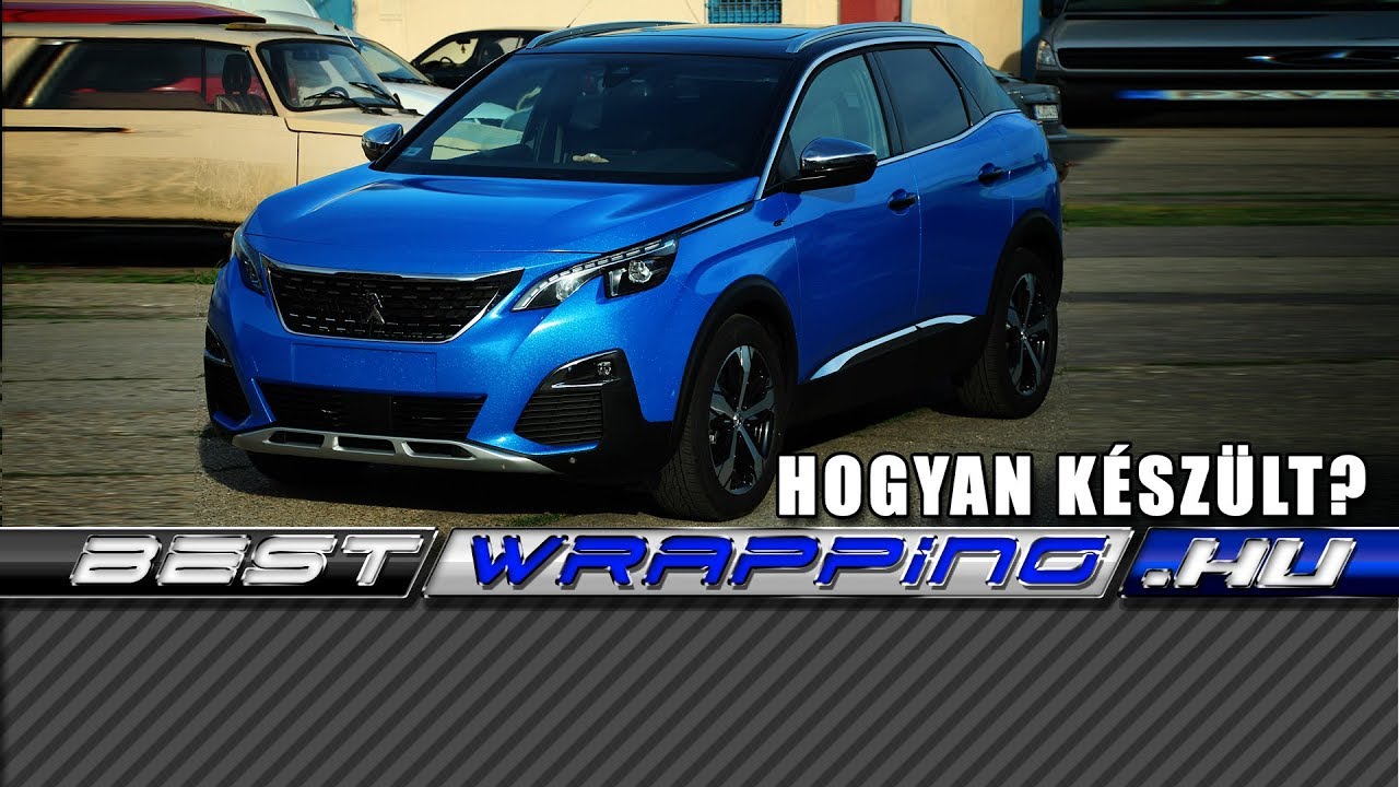 Peugeot 3008 autófóliázás: Avery diamond blue bd2890001 autó fóliával