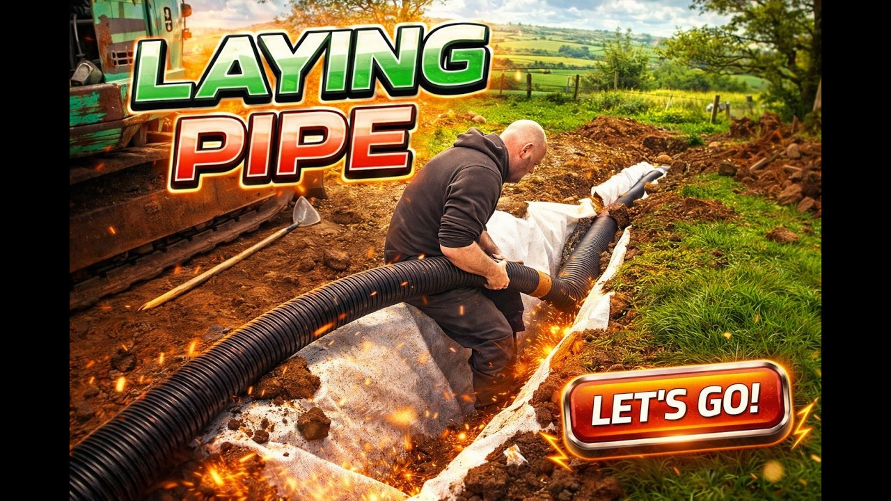 Draining A Water Logged Field/Farm Land Management & Drainage DIY.