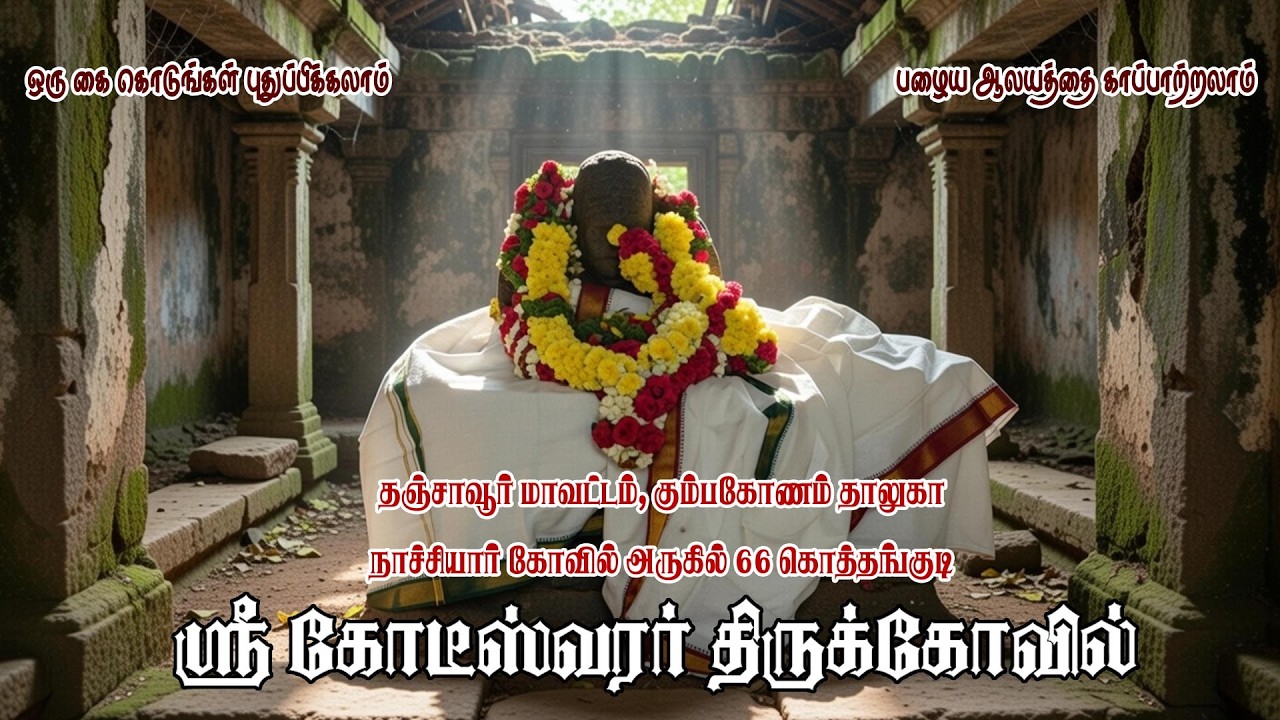 ஸ்ரீ கோடீஸ்வரர் திருக்கோவில்🙏ஒரு கை🤝🏻கொடுங்கள் புதுப்பிக்கலாம்🙏பழைய ஆலயத்தைகாப்பாற்றலாம்🙏