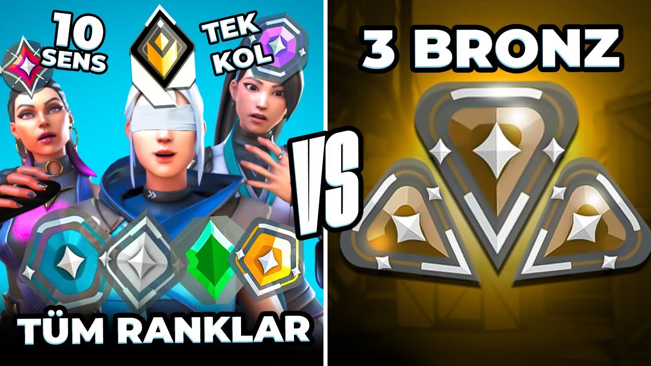 HER RANKTAN 1 OYUNCU vs 3 BRONZ! | Valorant