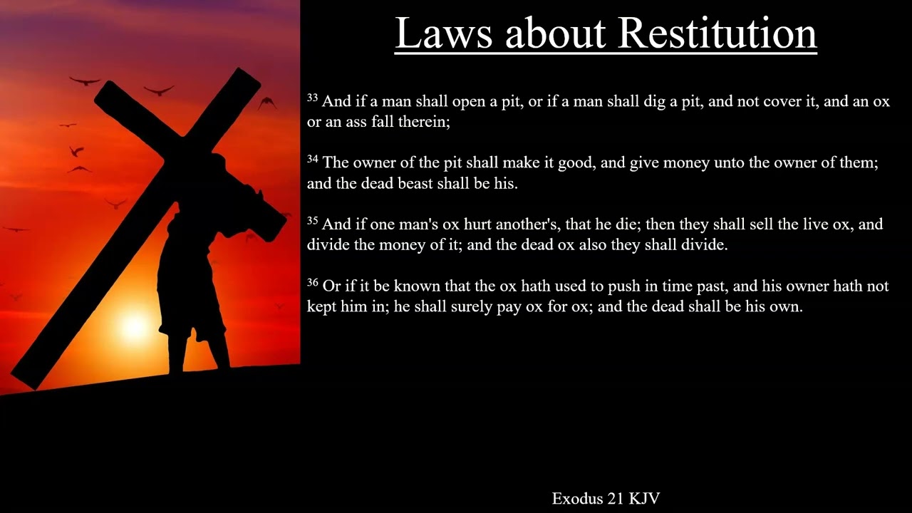 Exodus 21:33-36 KJV | Laws about Restitution