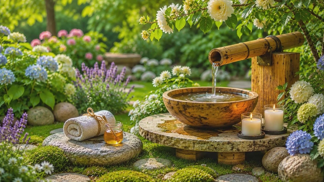 Soothing Water Sounds with Healing Piano Music 🌿 Relaxing & Calming BGM for Stress & Anxiety Relief