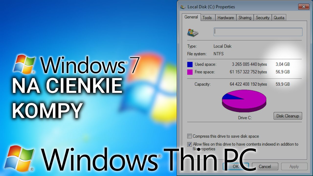 Windows 7 na cienkie kompy, czyli Windows Thin PC