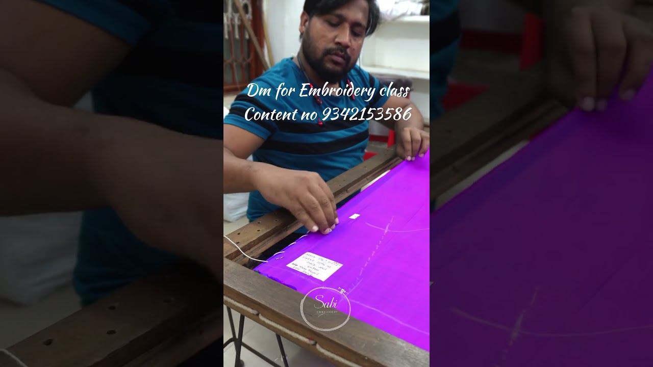 Precision in every stitch &ndash; Aari cot fixing in progress ✨🪡