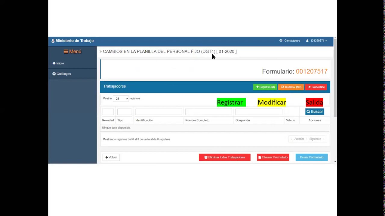 Formularios a través del SIRLA