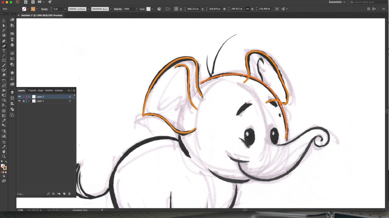 Adobe Illustrator CC - Dicas de Produtividade - Ferramenta de Curvatura