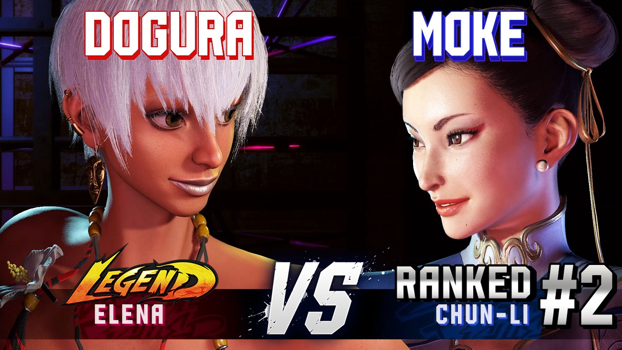 SF6 ▰ DOGURA (Elena) vs MOKE (#2 Ranked Chun-Li) ▰ High Level Gameplay