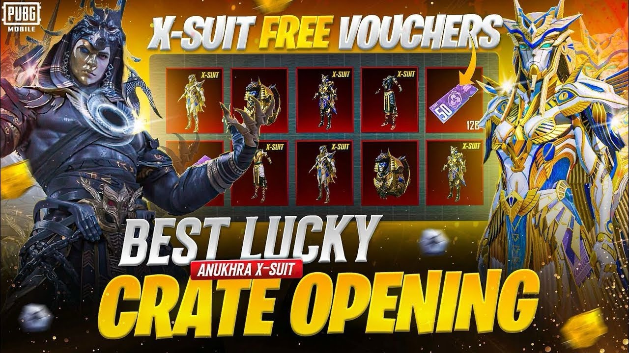 25k UC Luckiest!! 😍🔥Pharoah And Anukhara Xsuit Spin Crate Opening • #pharoh #xsuit #crateopening