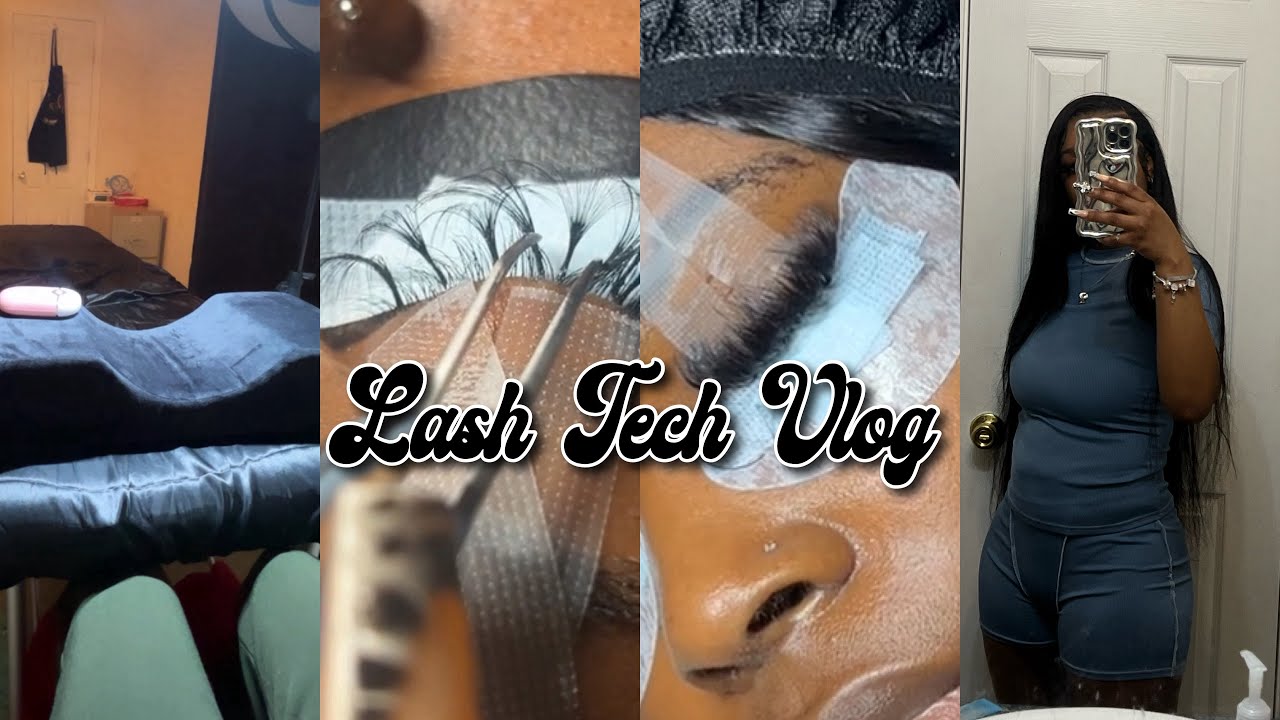 Lash Tech Vlog: how much I made in a week + shipping orders + GOOD week of lashing