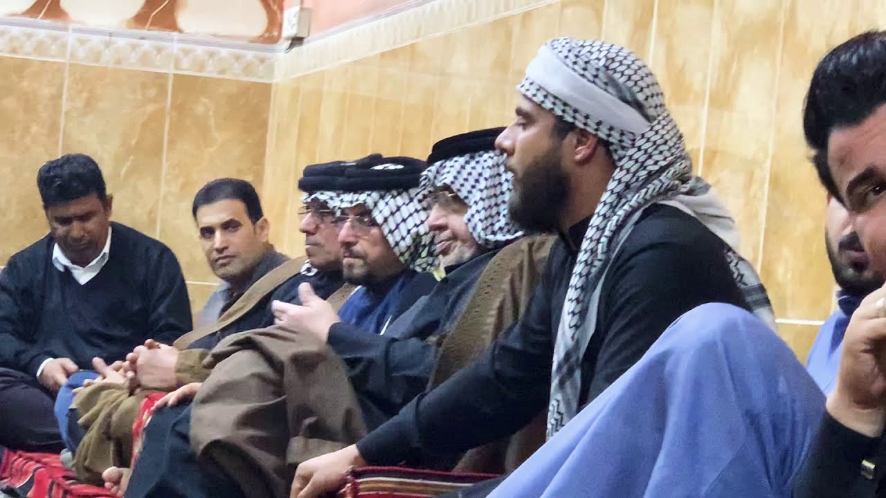 كرار المياحي  ابن المهوال محمد المياحي  يبكي الحضور وينعى عمه علي حسن