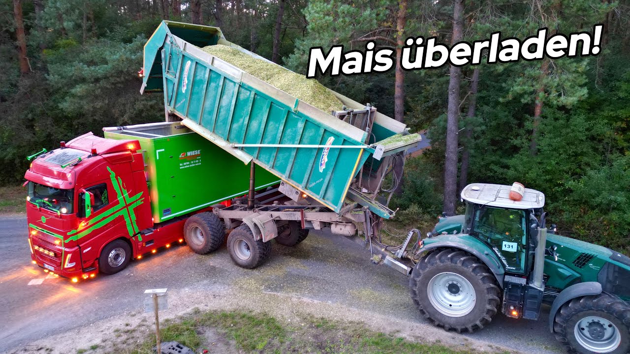 Maisernte 2025! Häckseln + Überladen mit der Bollmer Umwelt /Claas Traktoren im Einsatz/ Doku