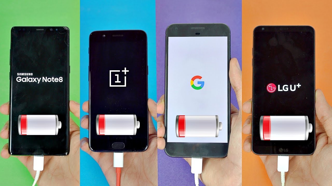 Samsung Galaxy Note 8 против OnePlus 5 против Pixel XL против LG G6 — тест на разрядку батареи! (4K)
