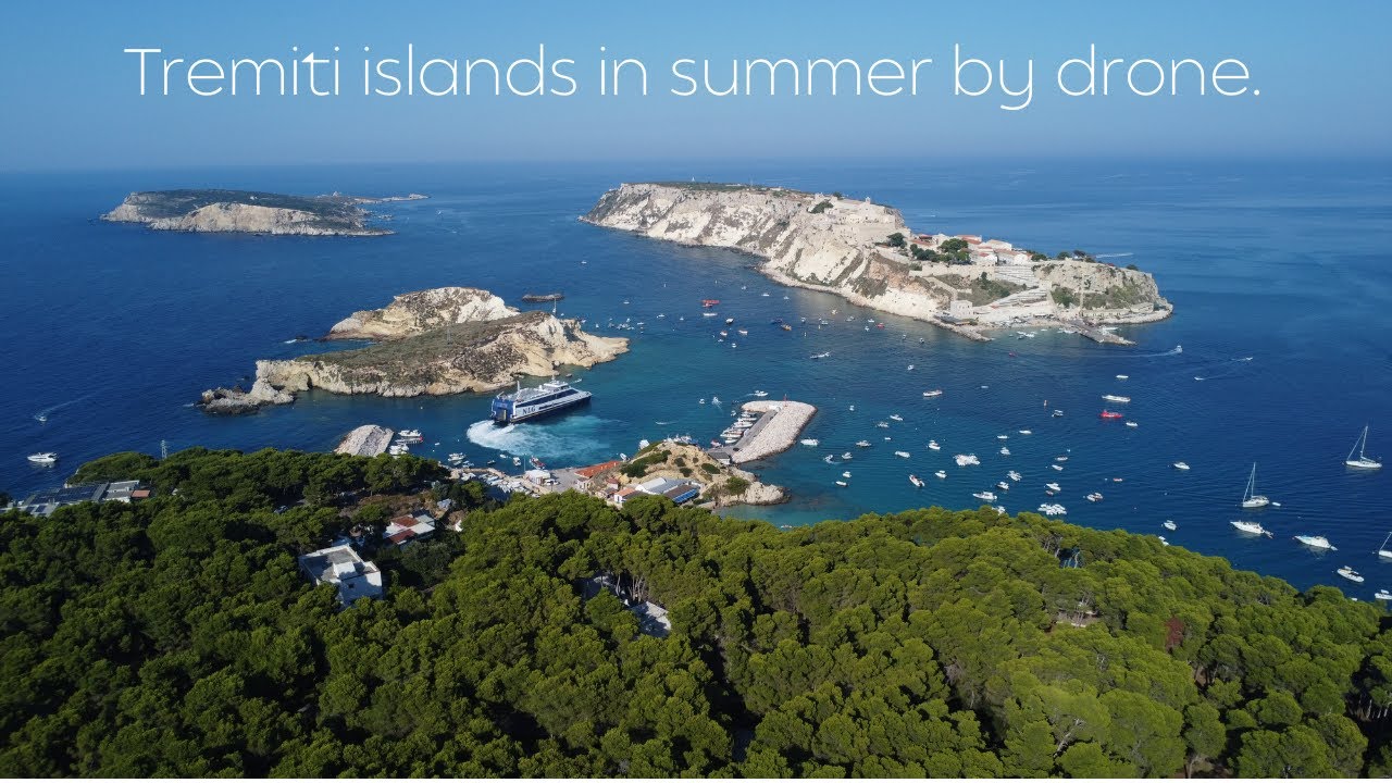 Tremiti islands in summer by drone.