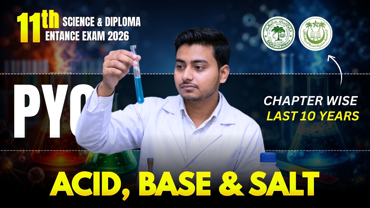 Acids Bases Salts PYQ Chapter Wise Analysis Chemistry | AMU JMI Class 11 Entrance 2026