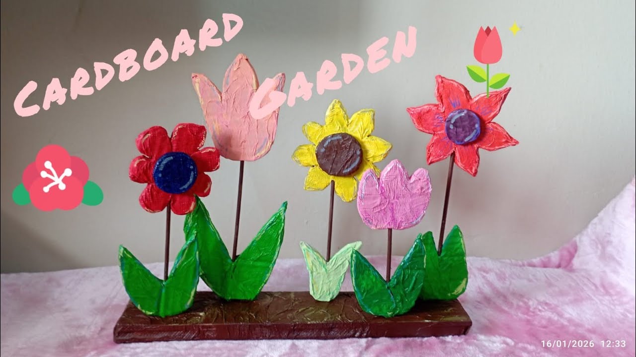 Cardboard garden /trash to treasure