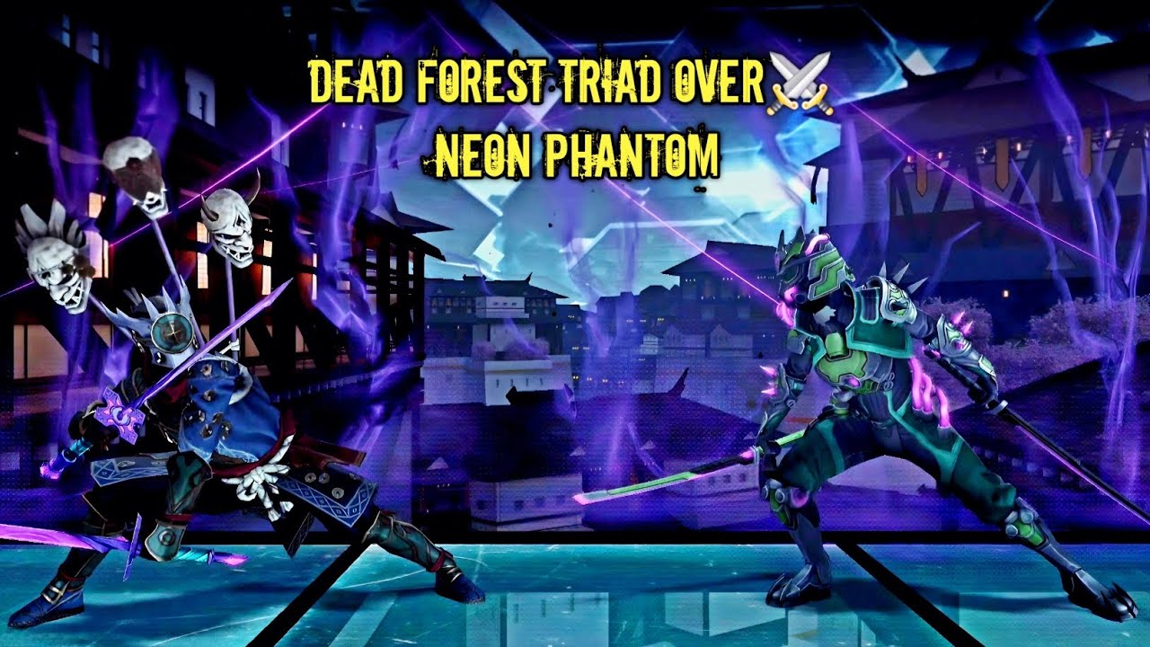 Dead Forest Triad vs Neon Phantom | Dual Sword Herald Battle | Shadow Fight 3