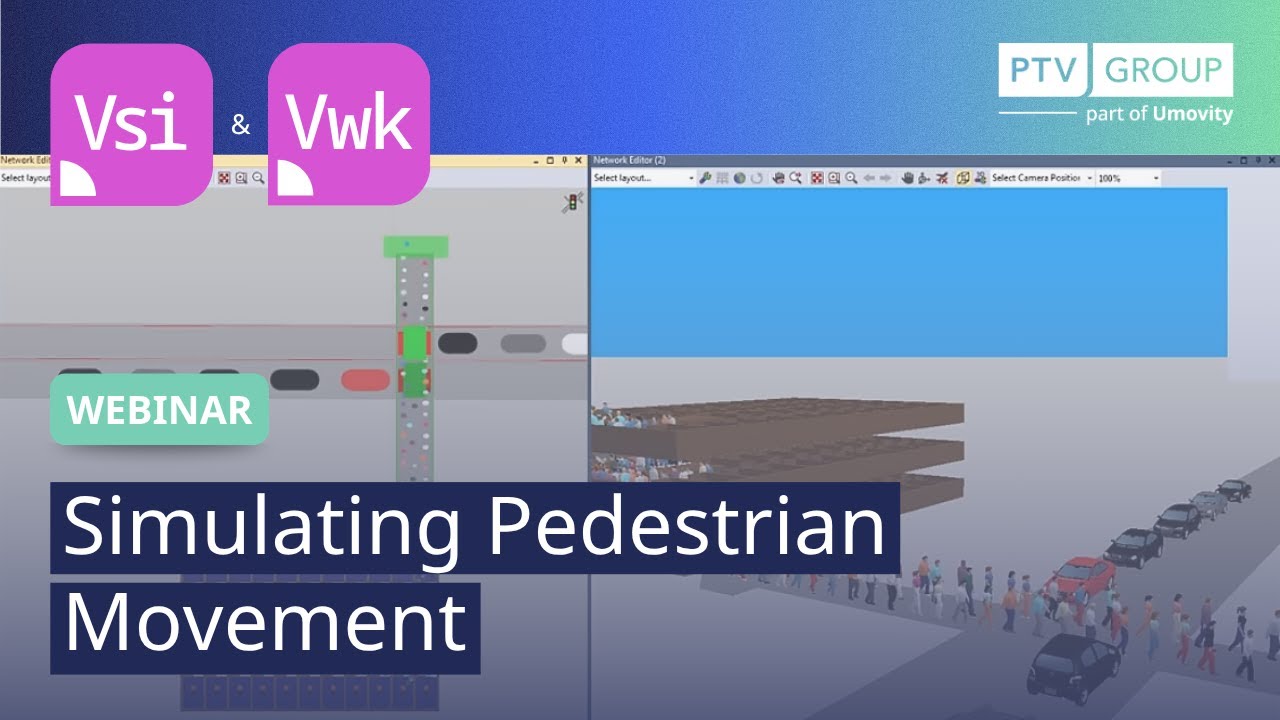 Моделирование пешеходного движения | PTV Vissim и Viswalk | Вебинар