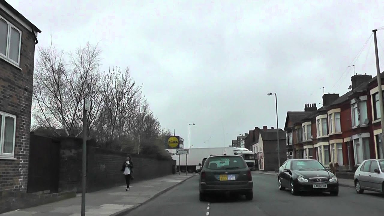 Driving On Southport Road, Aintree Road, Marsh Lane & Hornby Road, Liverpool, England 4th April 2012