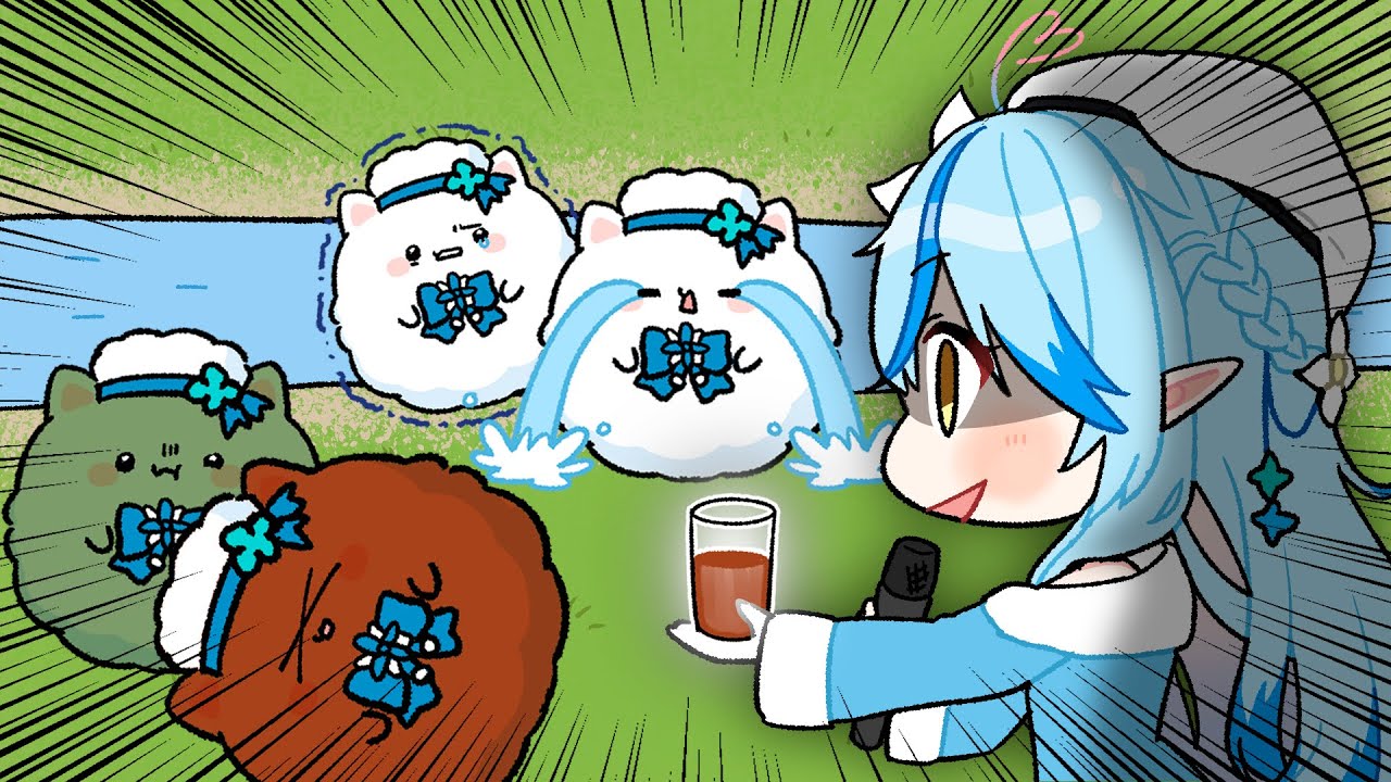 雪民に汚水を飲ませて人体実験するラミィ市長【雪花ラミィ / ホロライブ / 手描き / 切り抜き】