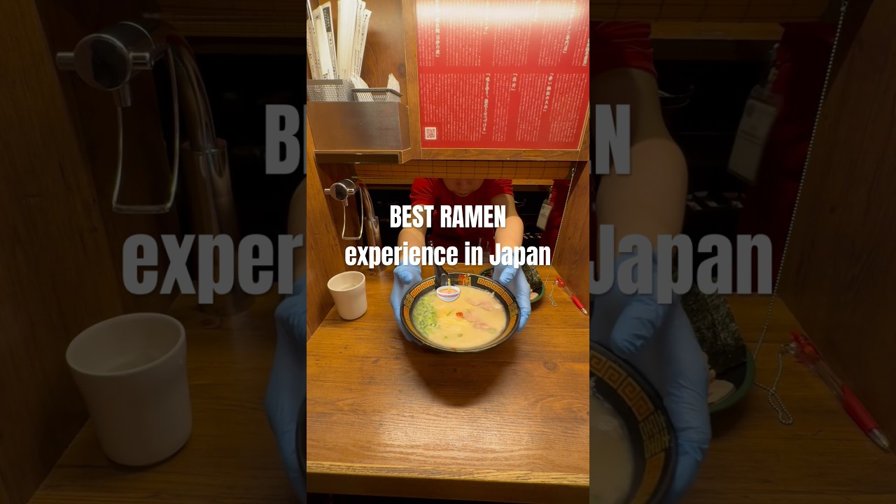 The BEST ramen spot we tried in Japan: ICHIRAN RAMEN 🍜 #ichiranramen #ramen #noodles #japan #food