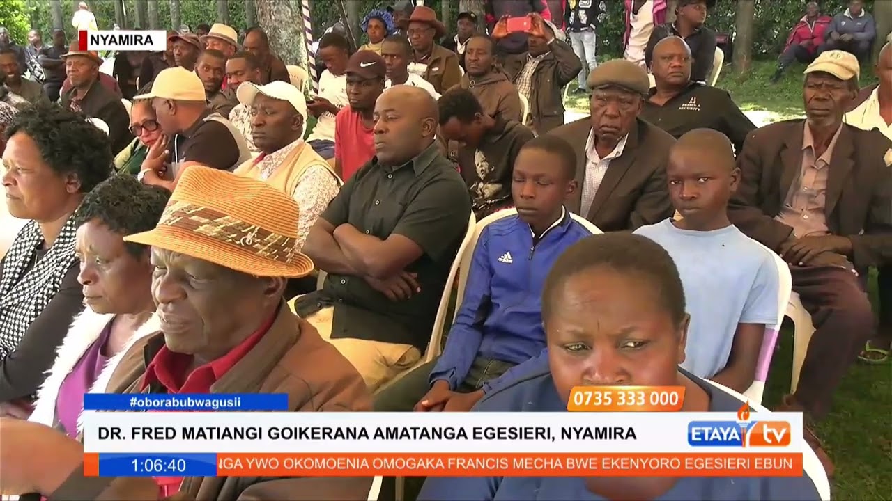 Dr.Fred Matiang'i attending funeral Service in Nyamira