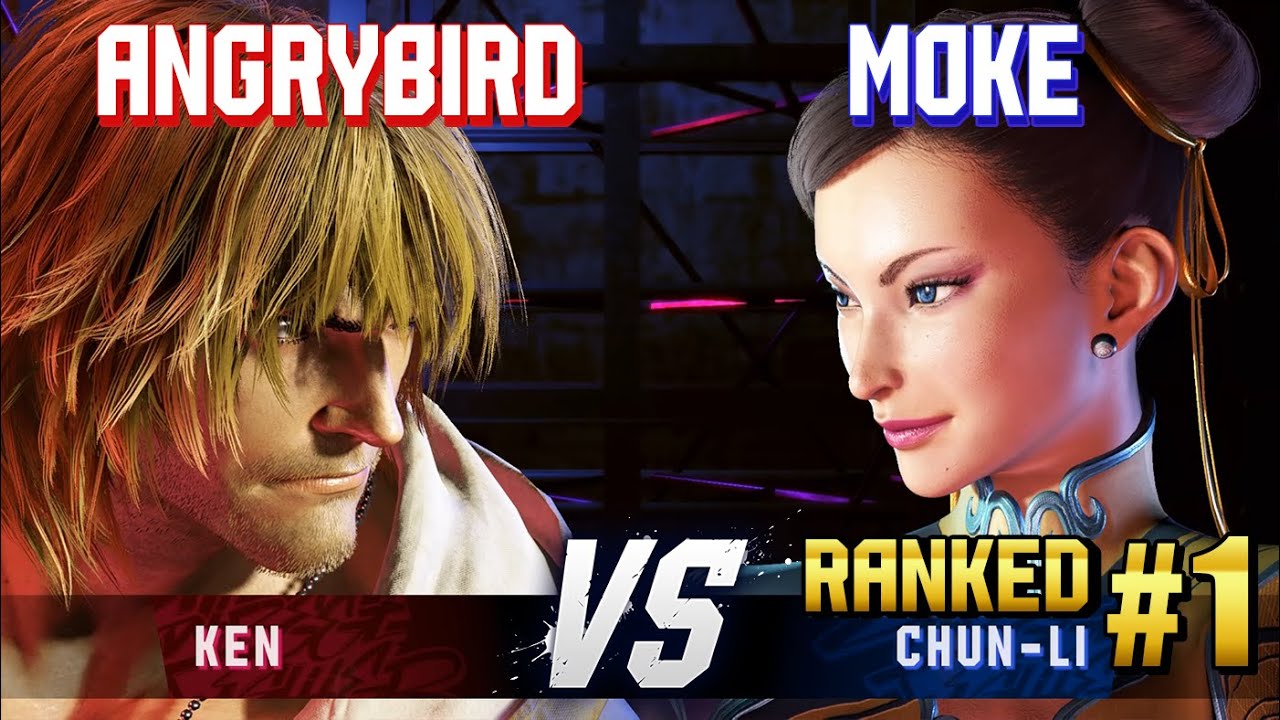 SF6 ▰ ANGRYBIRD (Ken) vs MOKE (#1 Ranked Chun-Li) ▰ High Level Gameplay