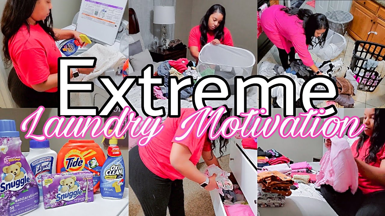 EXTREME LAUNDRY MOTIVATION | FOLDING CLOTHES | CLEANING AND LAUNDRY MOTIVATION