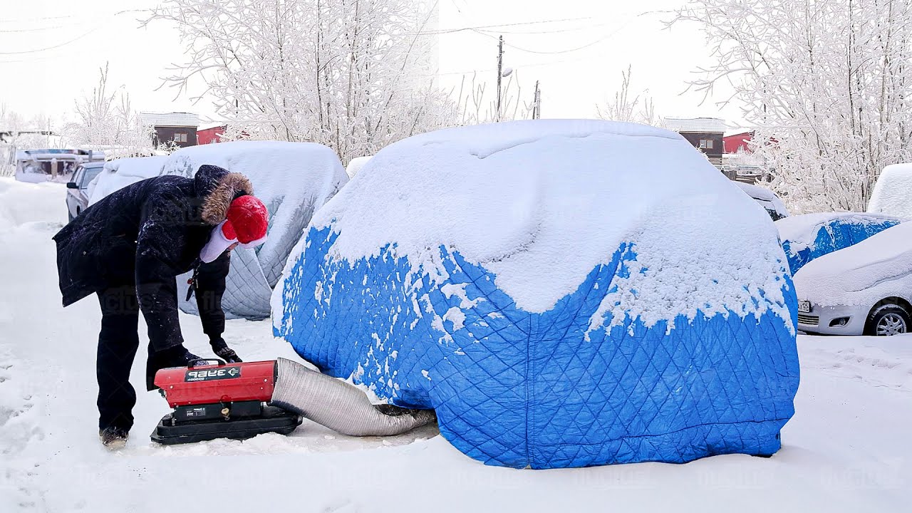 How They Start Frozen Car Engines at -50°C in World’s Coldest City