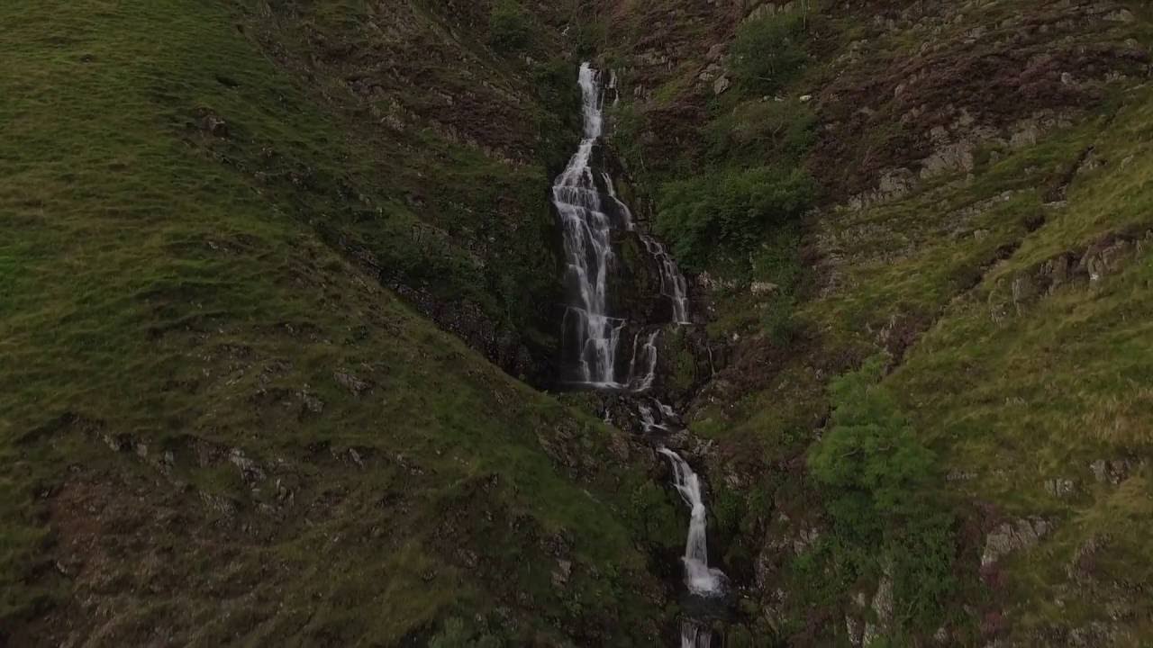 DJI Phantom 4 - The highest waterfall in England.  Cautley Spout, Cumbria