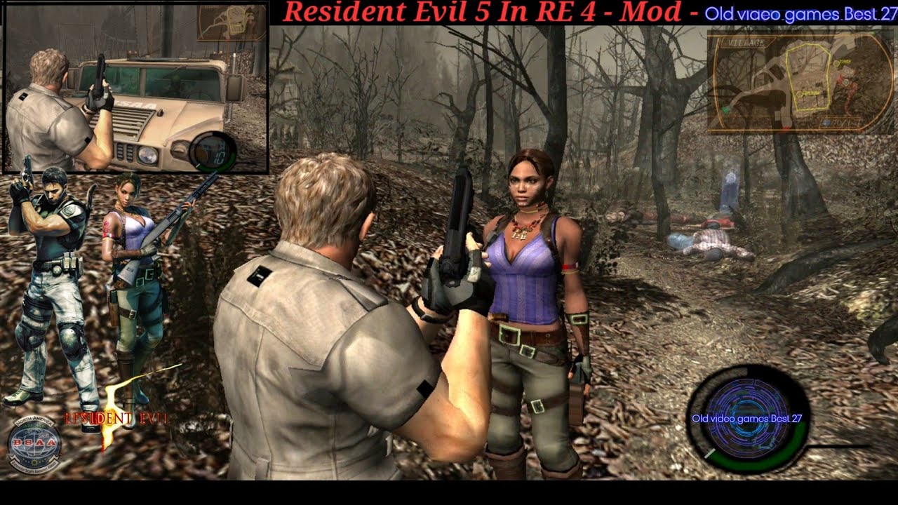 Resident Evil 5 Story Mode in Resident Evil 4 ! RE 4 Mod  Parte 1 - Gameplay -