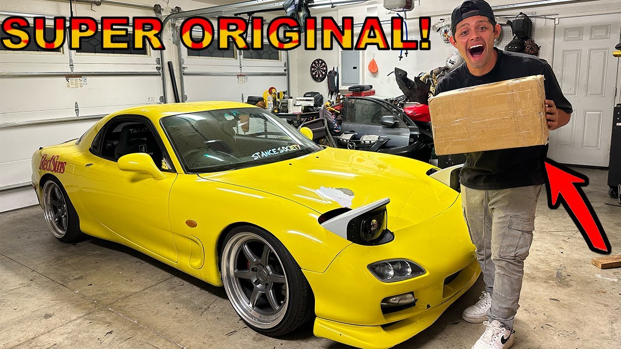 INSTALLING MY 1 OF 1 FD RX7 HEADLIGHTS!