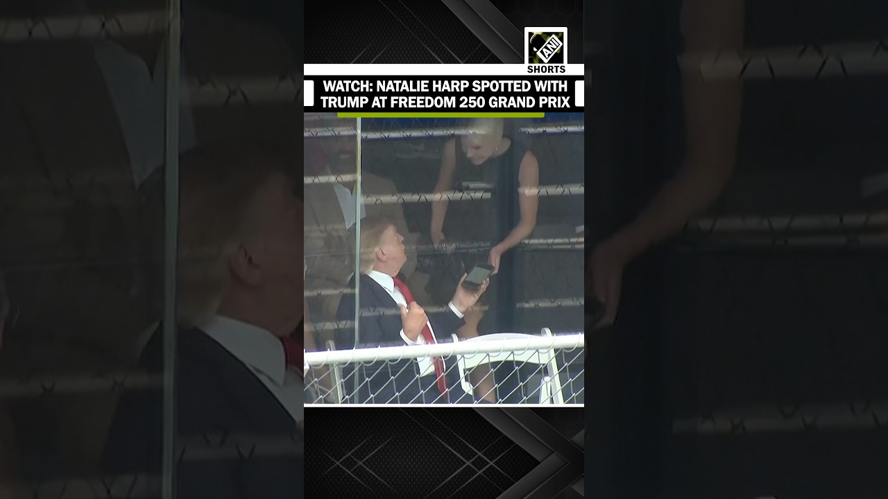 WATCH: Natalie Harp spotted with President Trump during Freedom 250 Grand Prix, video goes viral
