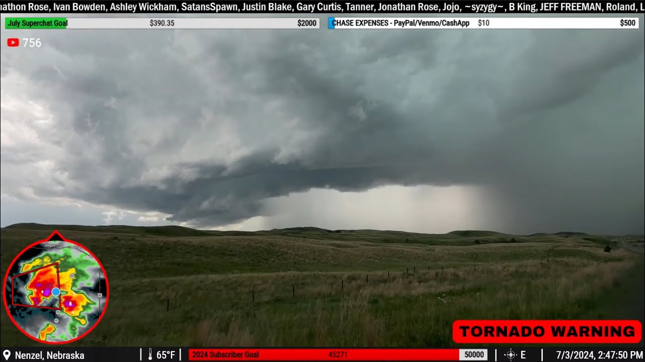 Supercells & Insane Shelf Clouds in Nebraska (7/3/24) - (Live Storm Chase Archive)