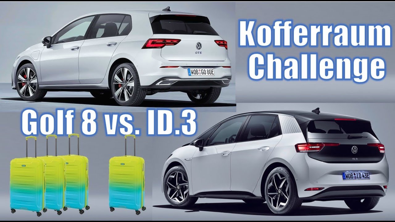 VW ID.3 gegen VW Golf 8 - Kofferraum und Koffer-Challenge