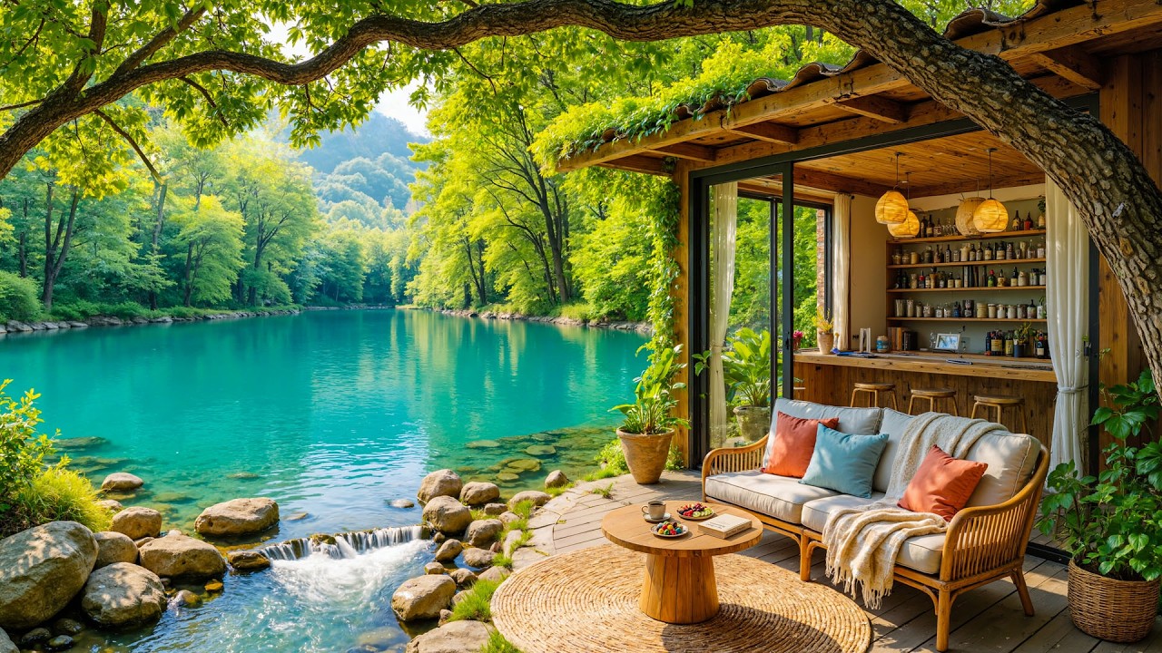 Tranquil Morning Jazz | Peaceful Coffee Porch Ambience with Gentle Jazz Music For Relaxing & Focus