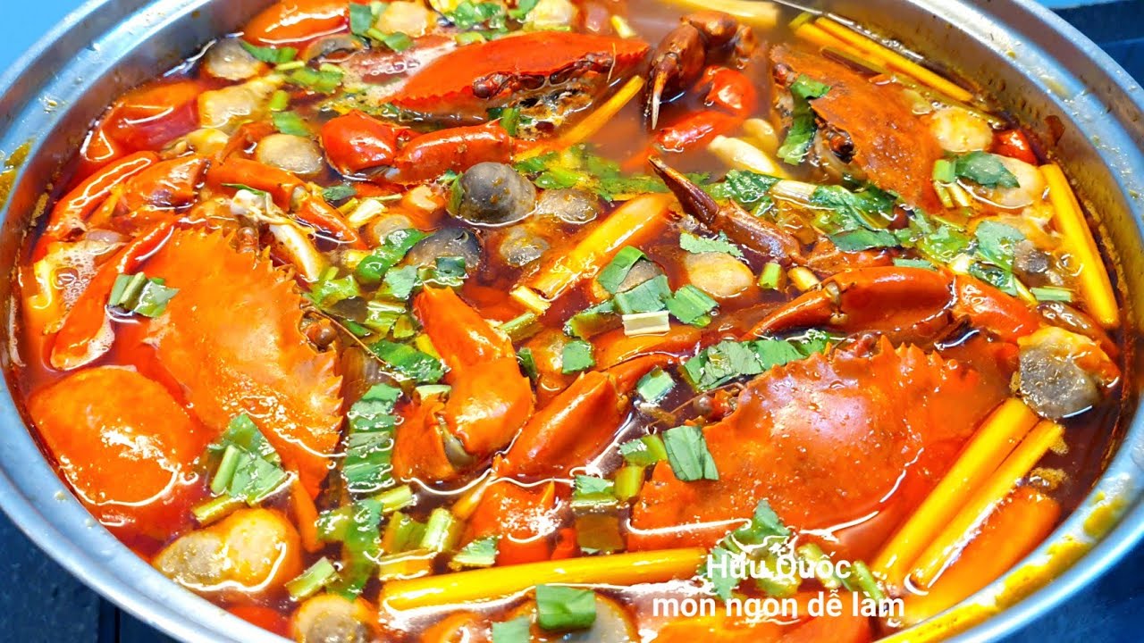 cách nấu LẨU CUA BIỂN CHUA CAY thơm ngon hấp dẫn