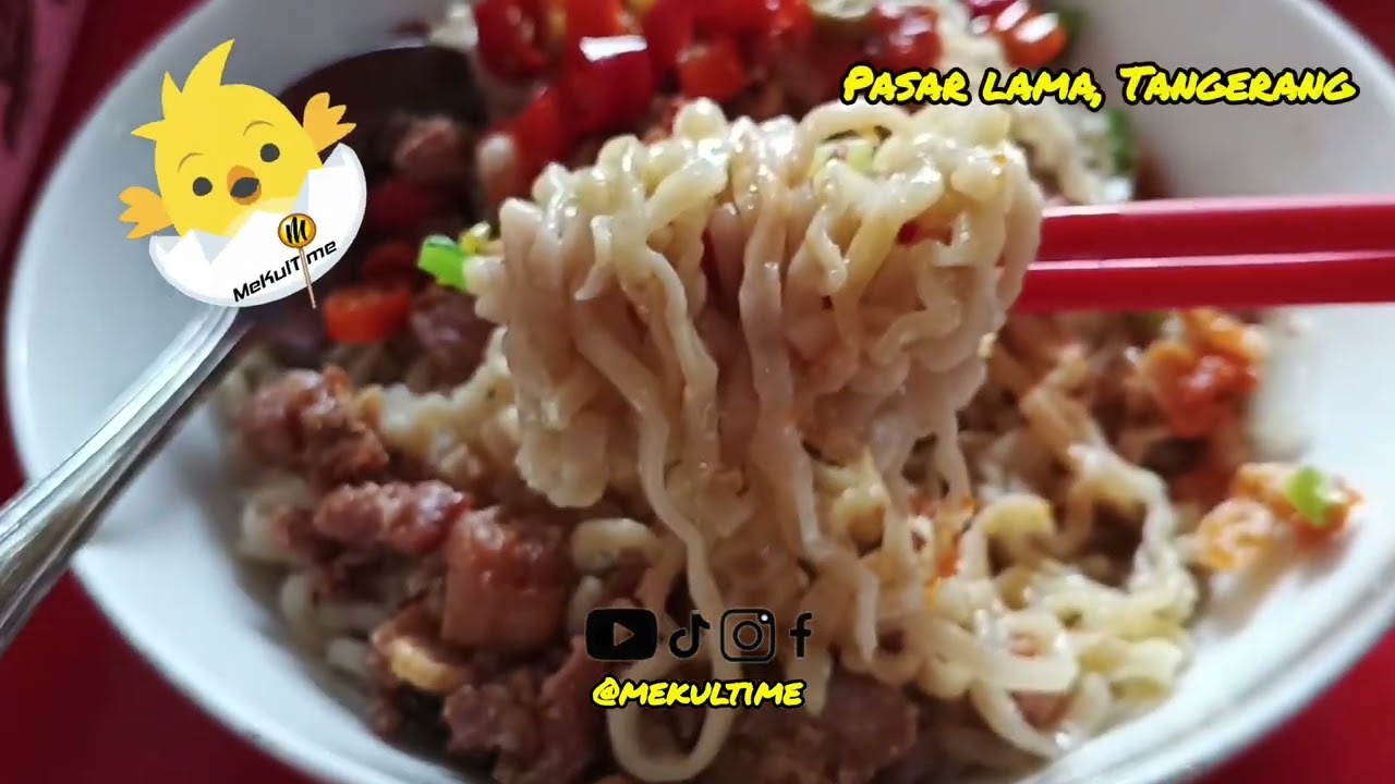 Bakmi Ayam Enak di Pasar Lama, Tangerang 🎉🤤 #bakmieayam #bakmiayam #mieayam #halal #mekultime 