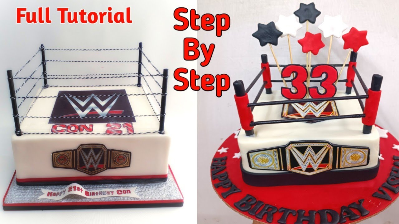WWE Wrestling Ring Birthday Cake | WWE Ring Theme Cake With Belt | WWE RAW Cake