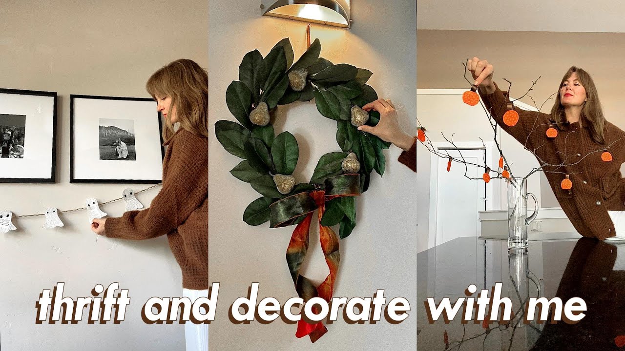 Fallin’ on a Budget 🍂 Thrifting Decor, Knitwear + WAY Simple DIYs