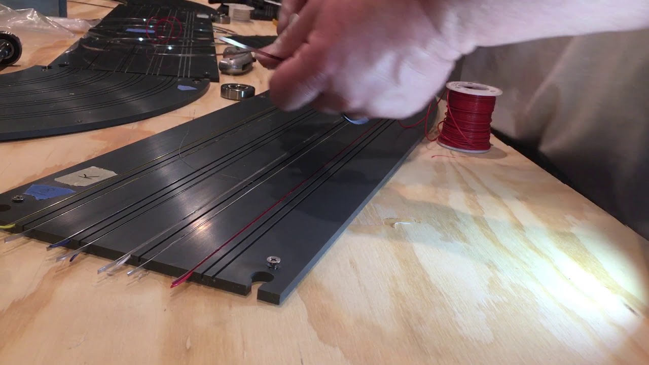 Railing a routed HO scale slot car track, part 1