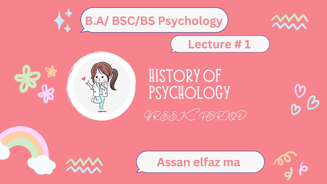 History of Psychology| Greek Period| Lecture 1 |  contribution of Greek philosophers in psychology