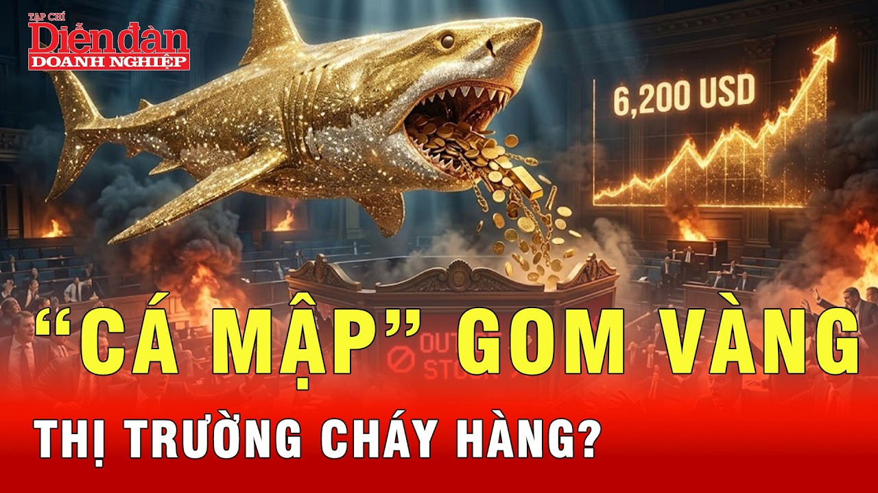 “Cá mập” tăng tốc gom vàng khiến thị trường thêm hỗn loạn?| Tin tức 24h