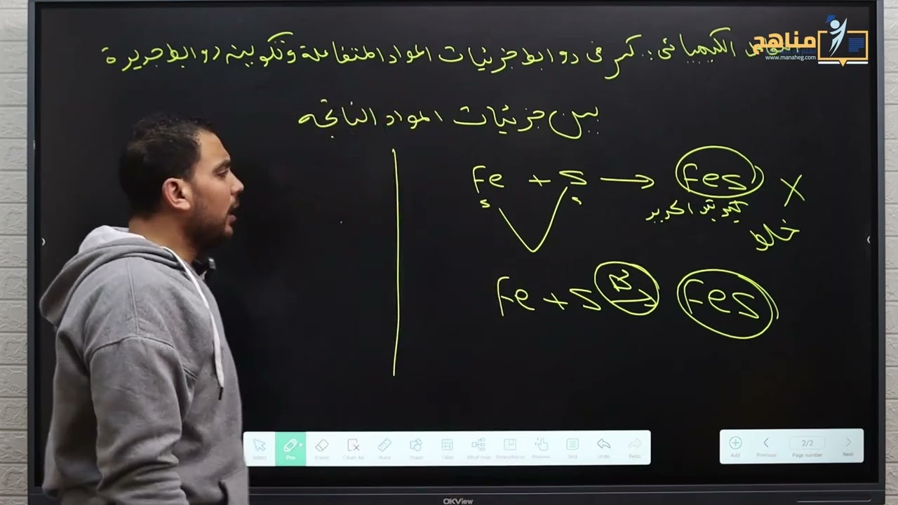 شرح الباب الرابع الحصه(1) الأتحاد الكيميائي 2ث مفهوم التفاعل الكيميائي والروابط الكيميائيه  2026